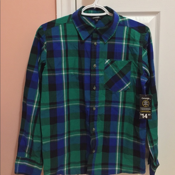 George Flannel - Green, Blue, Black, White - Picture 2 of 3